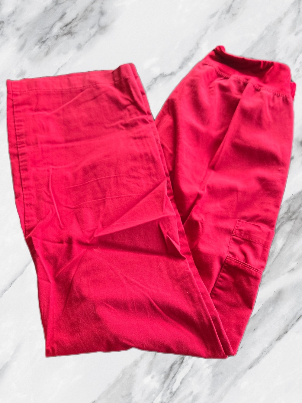 Bright Red Stretch Scrub Pants